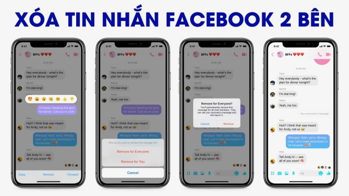 2698 Cách thu hồi, xóa tin nhắn Facebook Messenger cả 2 bên