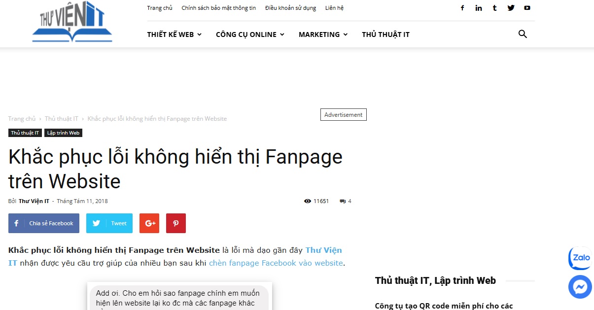 tạo nút liên hệ website wordpress